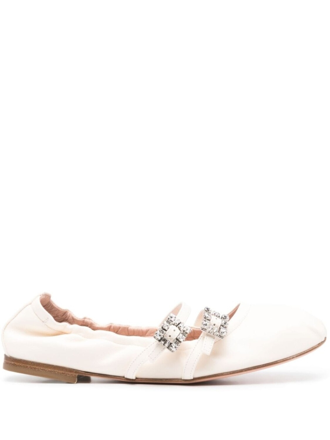Roger Vivier балетки с кристаллами, белый