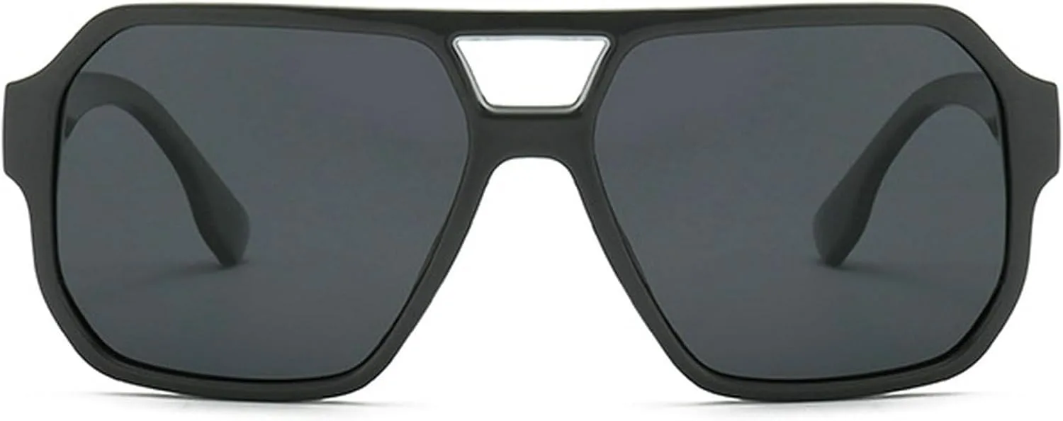 

Большие ретро-солнцезащитные очки-пилот для женщин и мужчин, поляризованные солнцезащитные очки, модные винтажные квадратные очки в стиле 70-х mincl, Gray