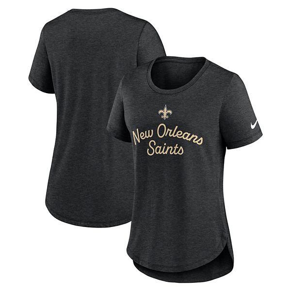 

Женская черная футболка New Orleans Saints Script Tri-Blend Nike, Черный, Женская черная футболка New Orleans Saints Script Tri-Blend Nike