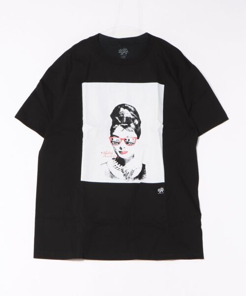 

Футболка с коротким рукавом, принт Одри Хепберн, бренд PARKS TOKYO SELECT, черный