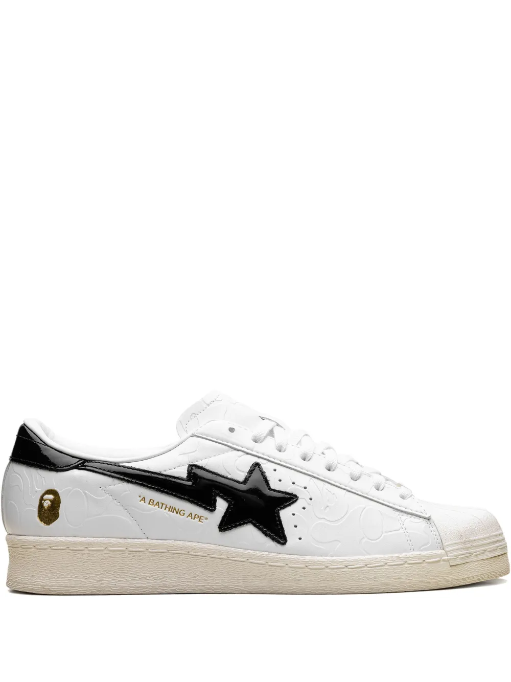 

Кроссовки Superstar Vintage White Black из коллаборации с A Bathing Ape Adidas, белый