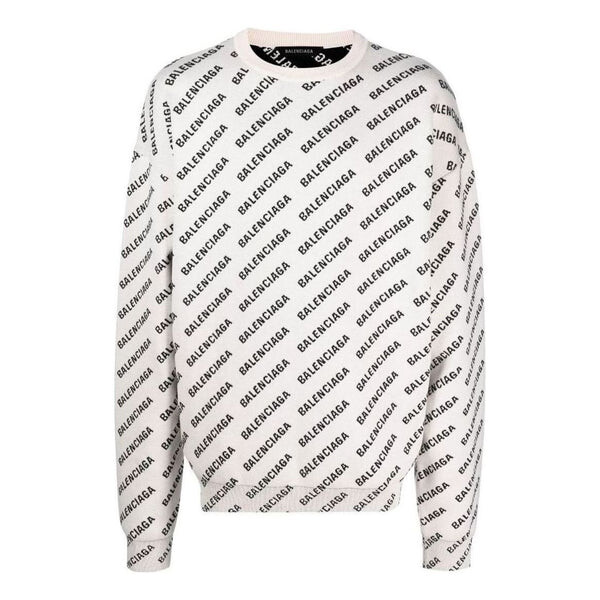 

Свитер all over logo crewneck sweater 'white black' Balenciaga, белый