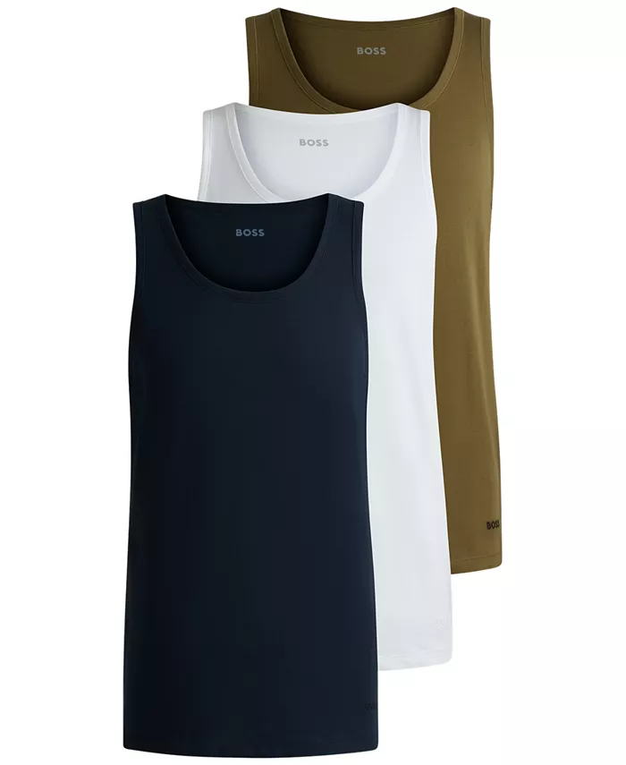 

Мужские классические майки, 3 шт Hugo Boss, мультиколор