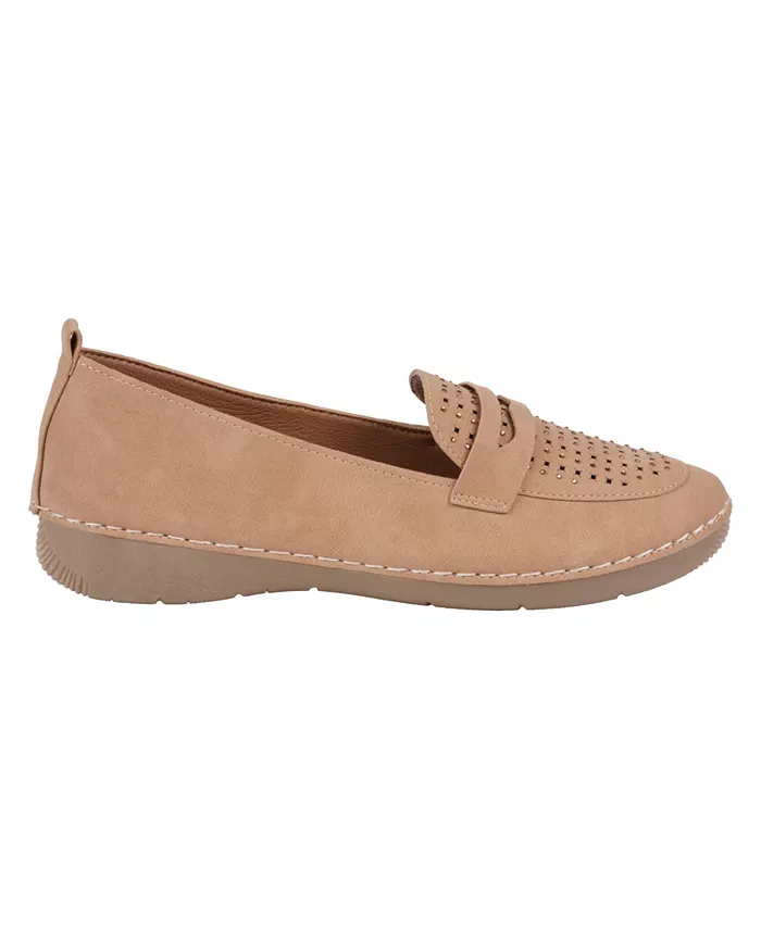 Женские лоферы Danita с декоративными элементами GC Shoes, коричневый/бежевый — фото 2
