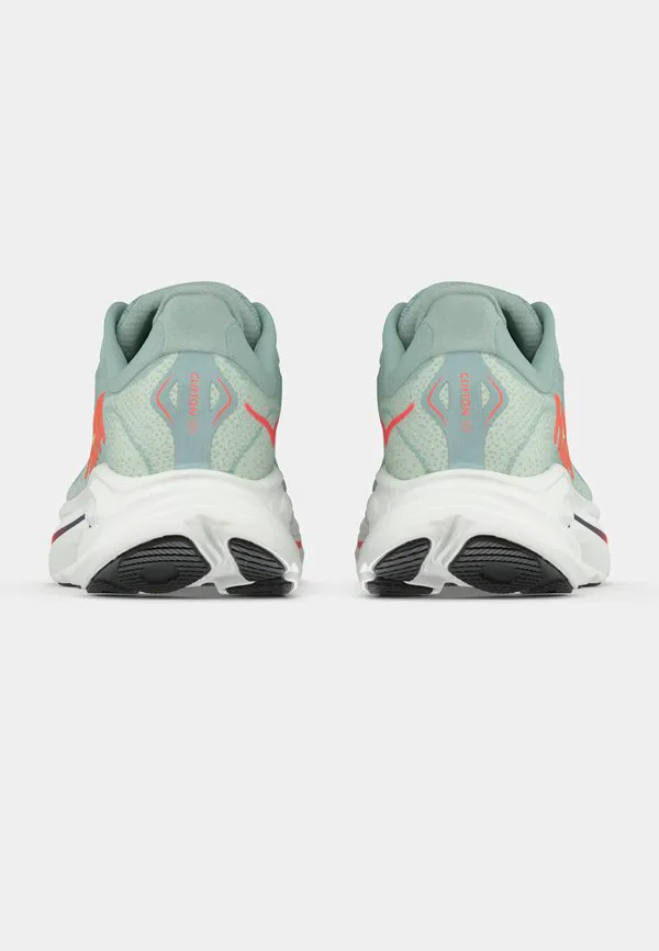 Кроссовки для бега по шоссе clifton 10 Hoka, Sage/Neon Flame — фото 4