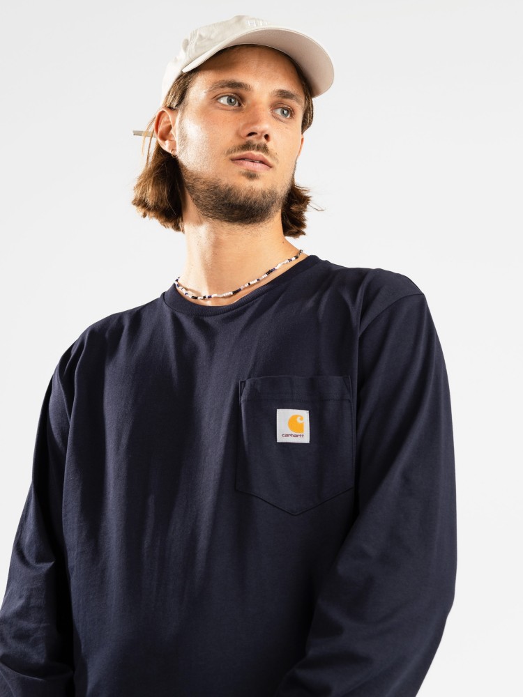 

Лонгслив Carhartt WIP Pocket Longsleeve, dark navy
