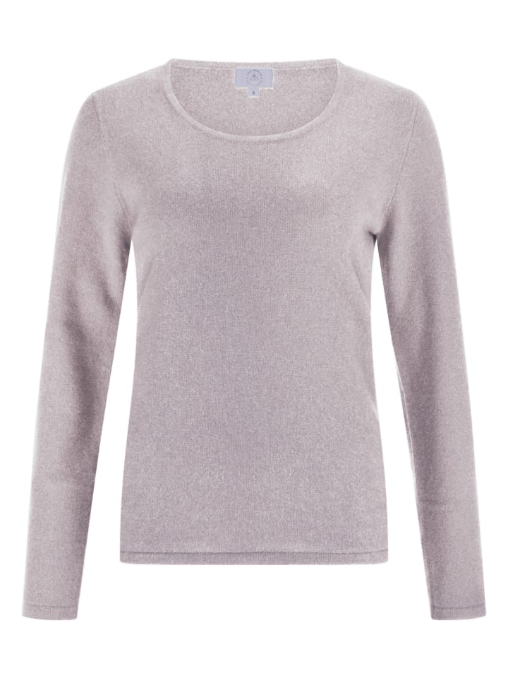 

Свитер с круглым вырезом светло-серого цвета CASH-MERE.CH