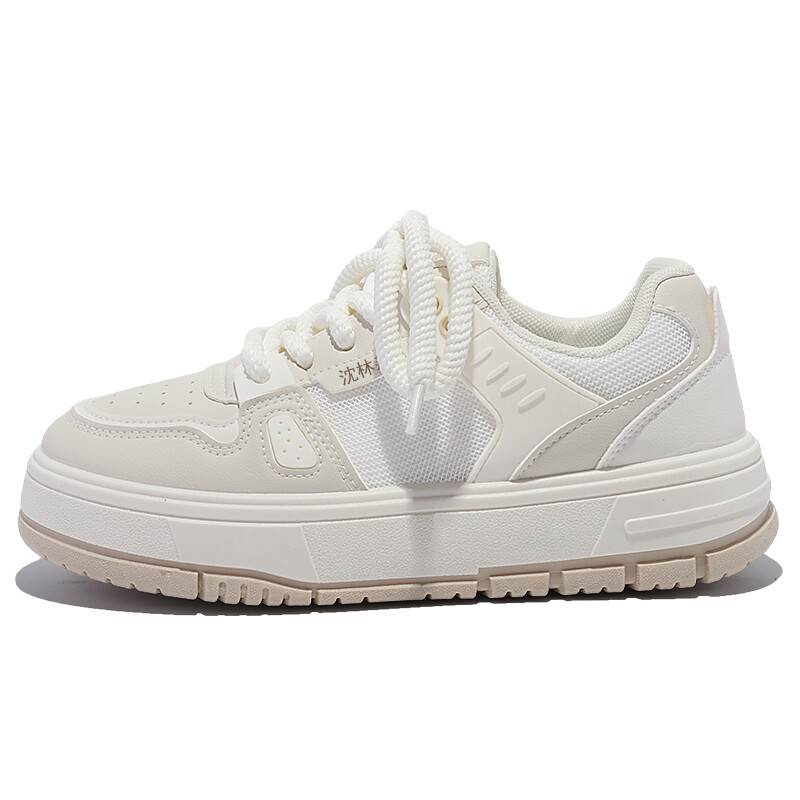 

Кеды, скейтборд обувь женская низкая бежевая Shen Linsen