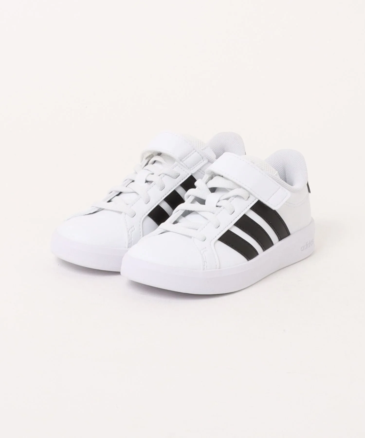 Кроссовки из синтетической кожи Grand Court 3.0 ELC adidas бело-черные