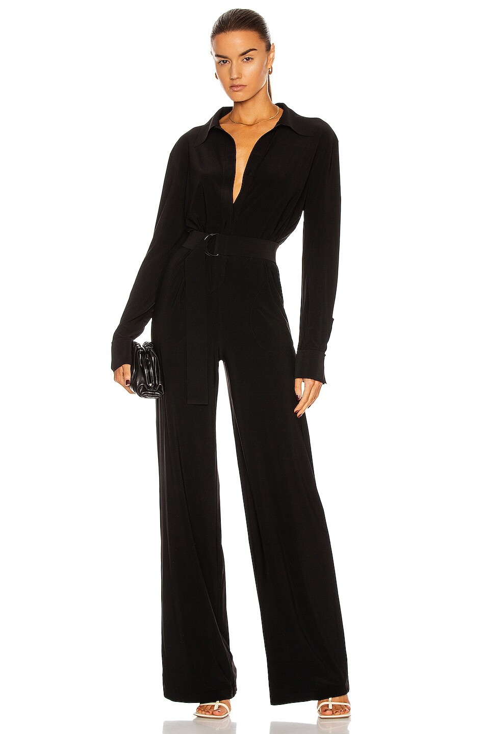 

Комбинезон Norma Kamali Shirt Straight Leg, черный