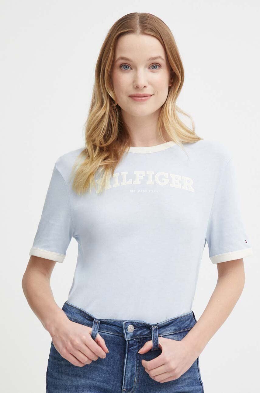 

Хлопковая футболка Tommy Hilfiger, синий