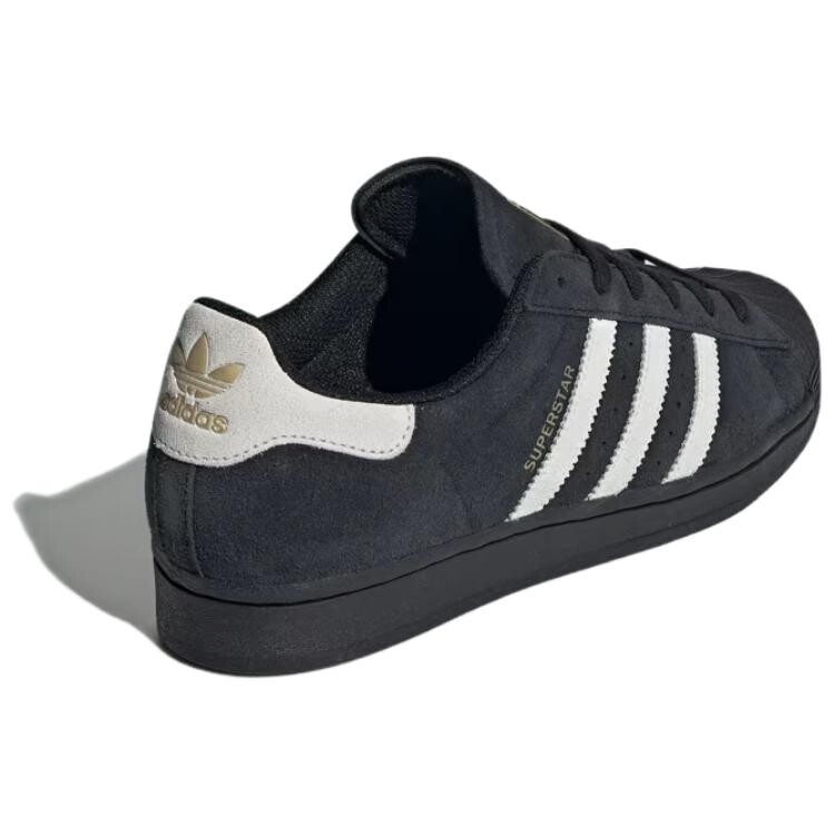 Кроссовки adidas originals Superstar Skateboarding Shoes Women's Low-top Core Black / Crystal White / Matte Gold, черный — фото 3
