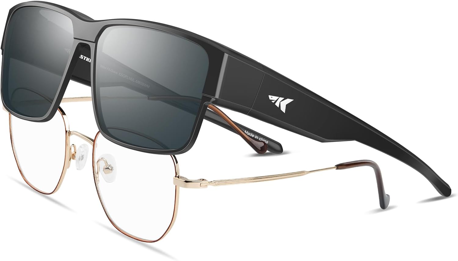 

Поляризованные солнцезащитные очки KastKing Molino Fit-Over с защитой от УФ-излучения UV400, сверхлегкие, облегающие, для рыбалки и спорта, линзы TAC, A: Gloss Black Frame, Smoke