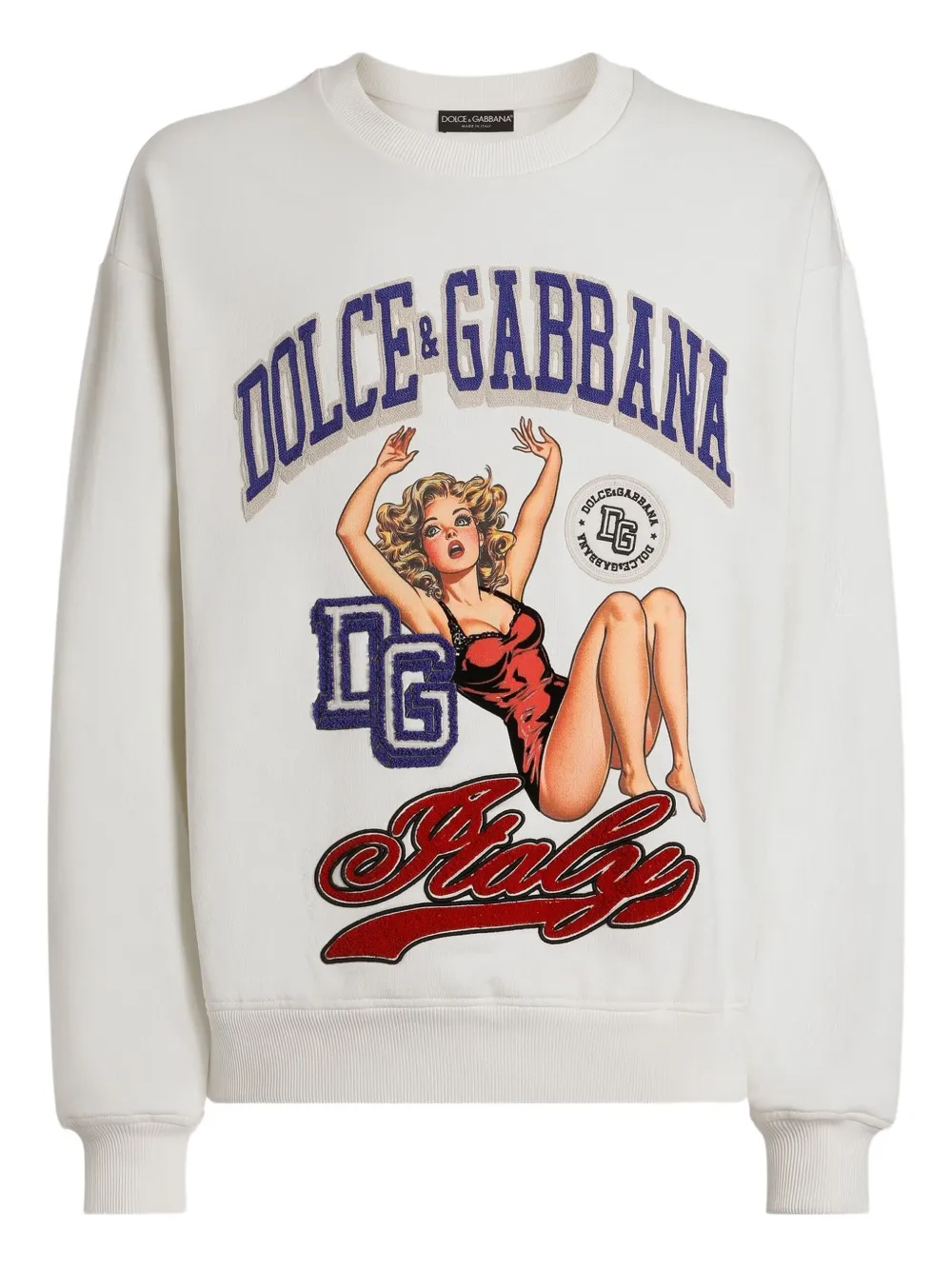 

Толстовка с графичным принтом DOLCE & GABBANA, белый