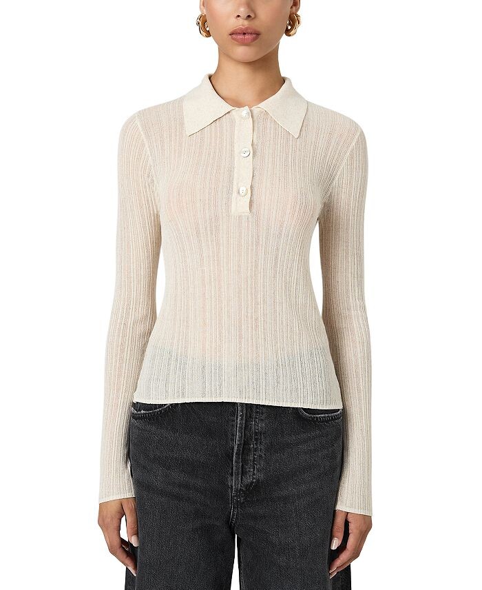 

ФРАНЦУЗСКИЙ СВЯЗЬ Топ Henley FRENCH CONNECTION, коричневый/бежевый