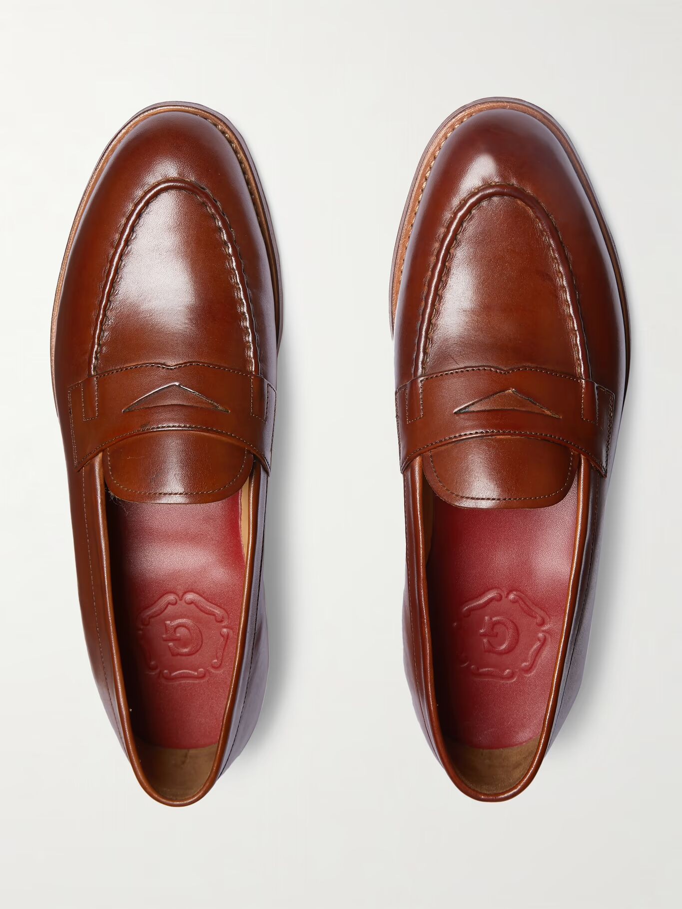 Пенни-лоферы из кожи Ллойда GRENSON, коричневый