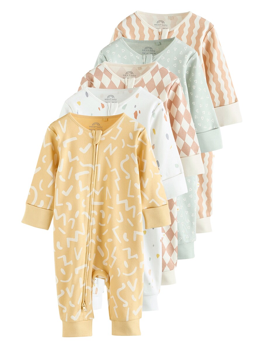 

Пижама Next, цвет Mocha/Yellow/Mint/White