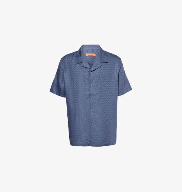 

Рубашка с короткими рукавами из хлопковой смеси Camp-Collar Missoni, цвет night sky