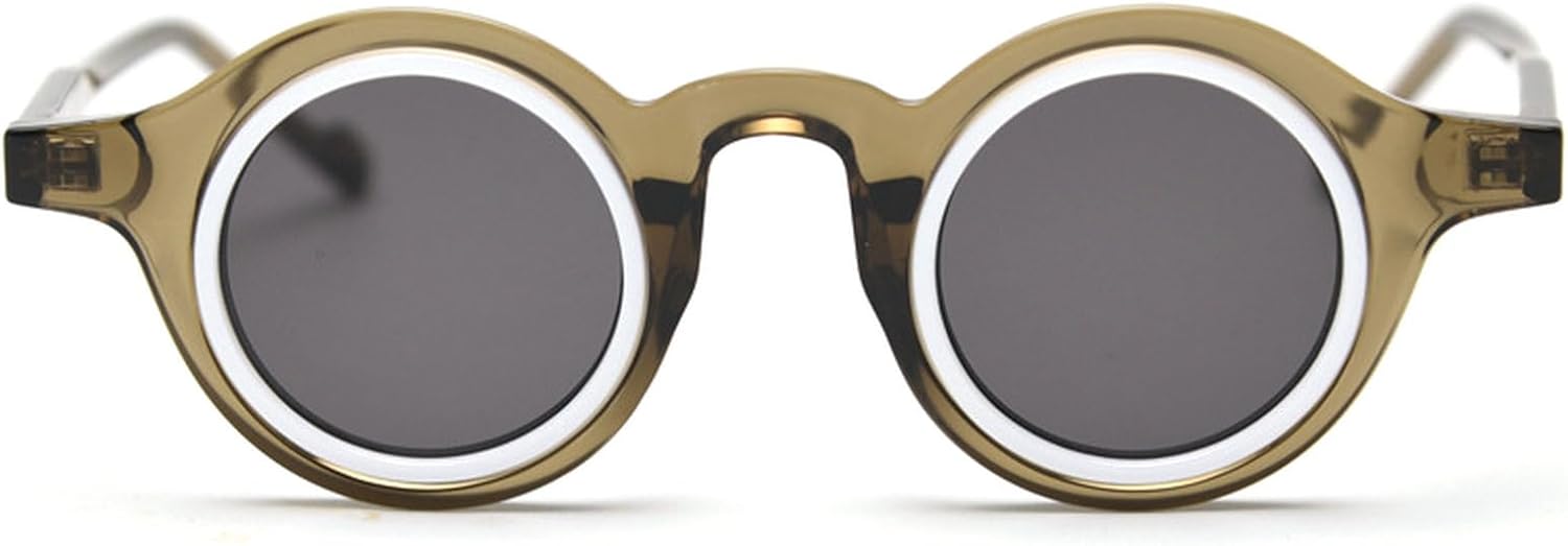 

Ретро маленькие круглые солнцезащитные очки для женщин и мужчин, модные женские солнцезащитные очки с леопардовым принтом, защита от УФ-излучения UV400, мужские трендовые панк-солнцезащитные очки mincl, Yellow Green White