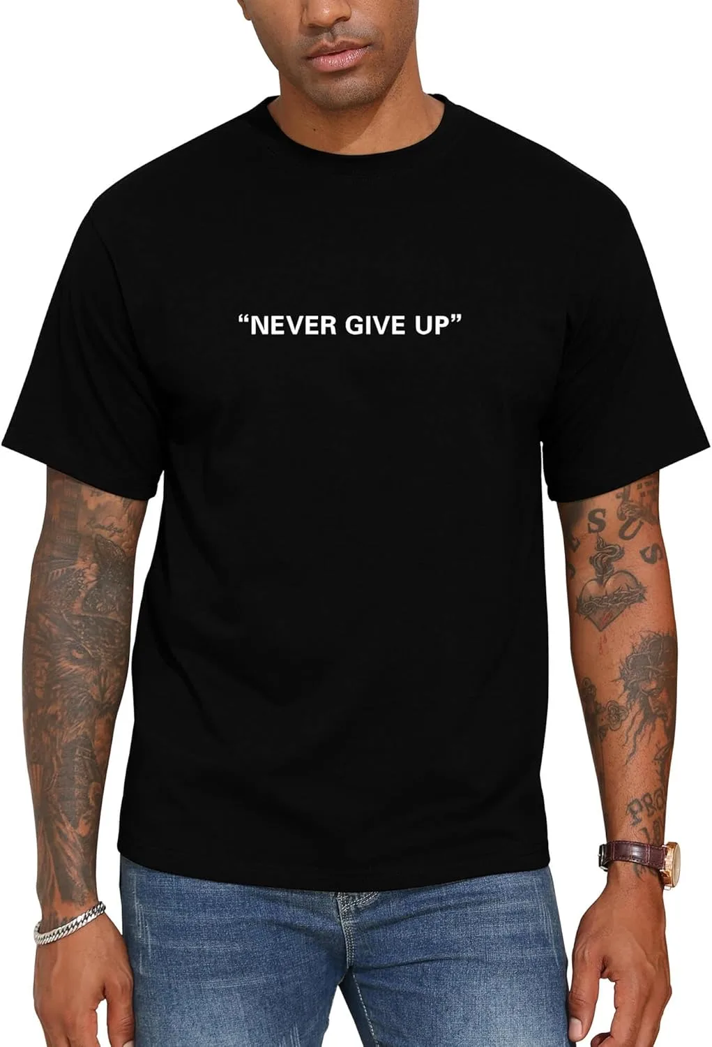 

Футболка Aiyino с принтом Never GIVE UP