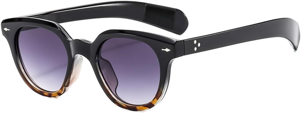 

Модные овальные солнцезащитные очки с леопардовым принтом для женщин, ретро-очки в стиле «рисовый маникюр», универсальные солнцезащитные очки для мужчин и женщин HHZZYVY, Black Demi