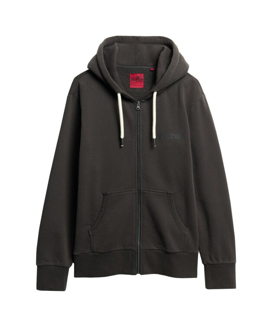 

Худи Superdry Zip-Up Hoodie, черный