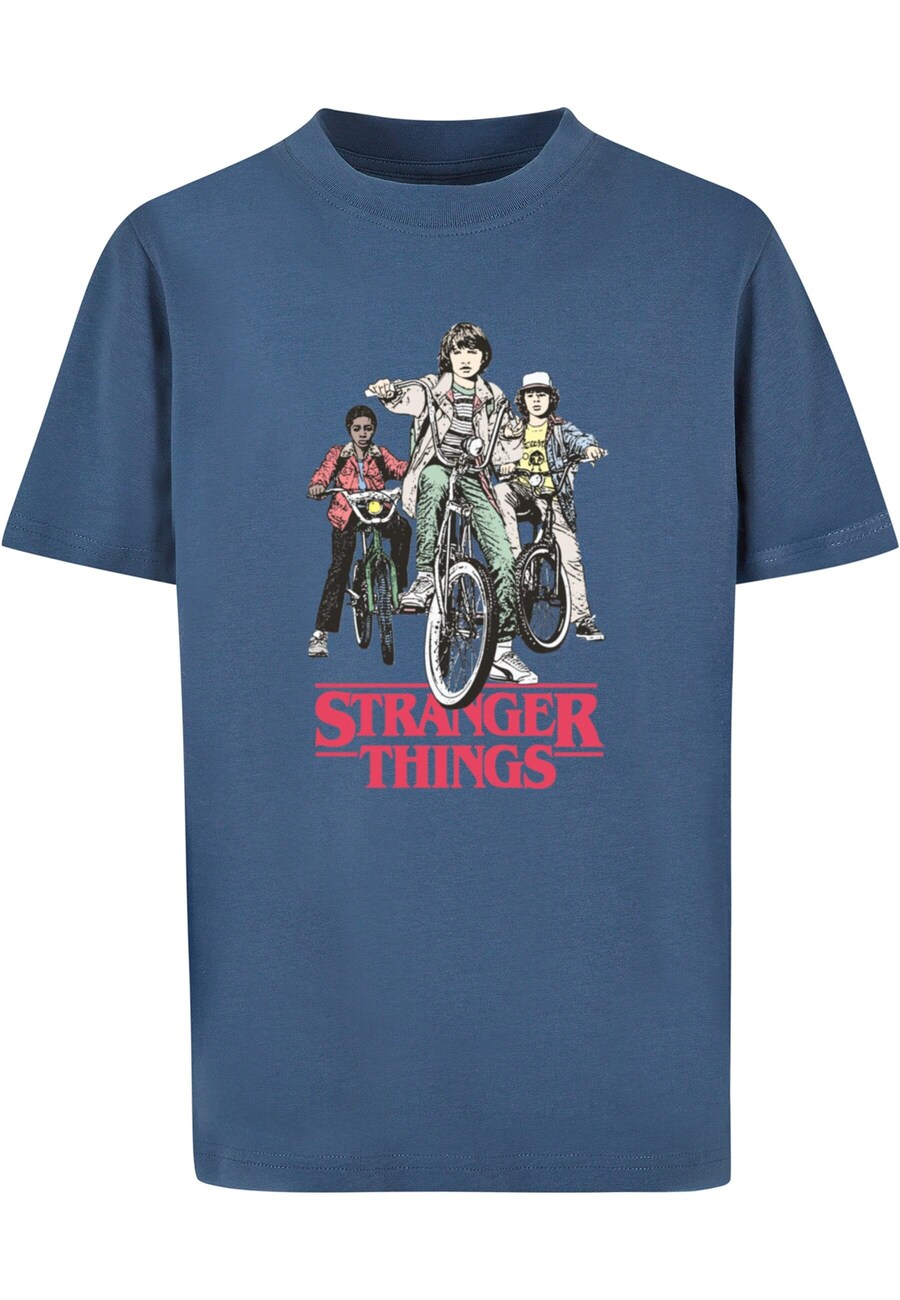 

Рубашка ABSOLUTE CULT Stranger Things - Retro Bikers, морской синий