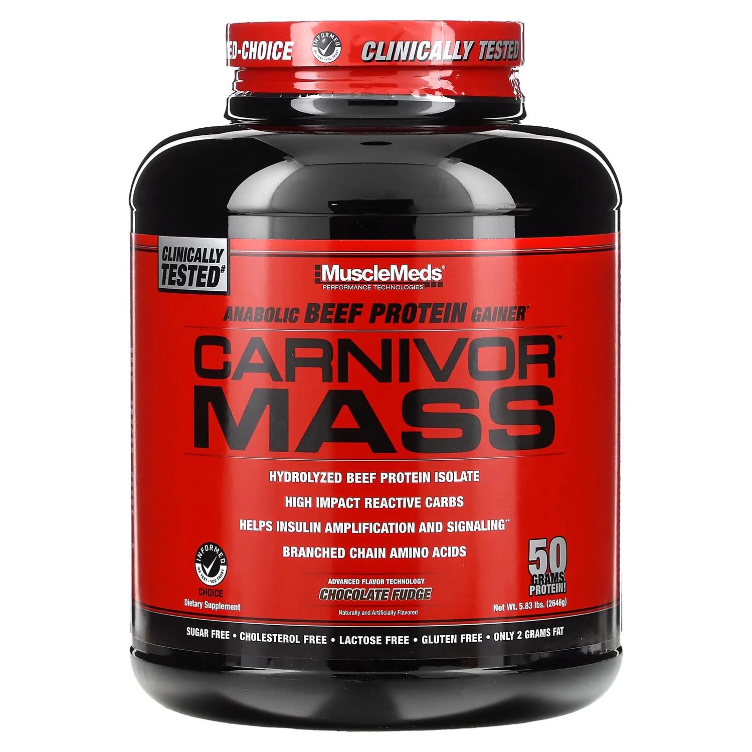 

MuscleMeds Carnivor Mass анаболическое средство наращивания мышечной массы с говяжьим белком шоколадный фадж 5.,99 фунтов (2716 г)