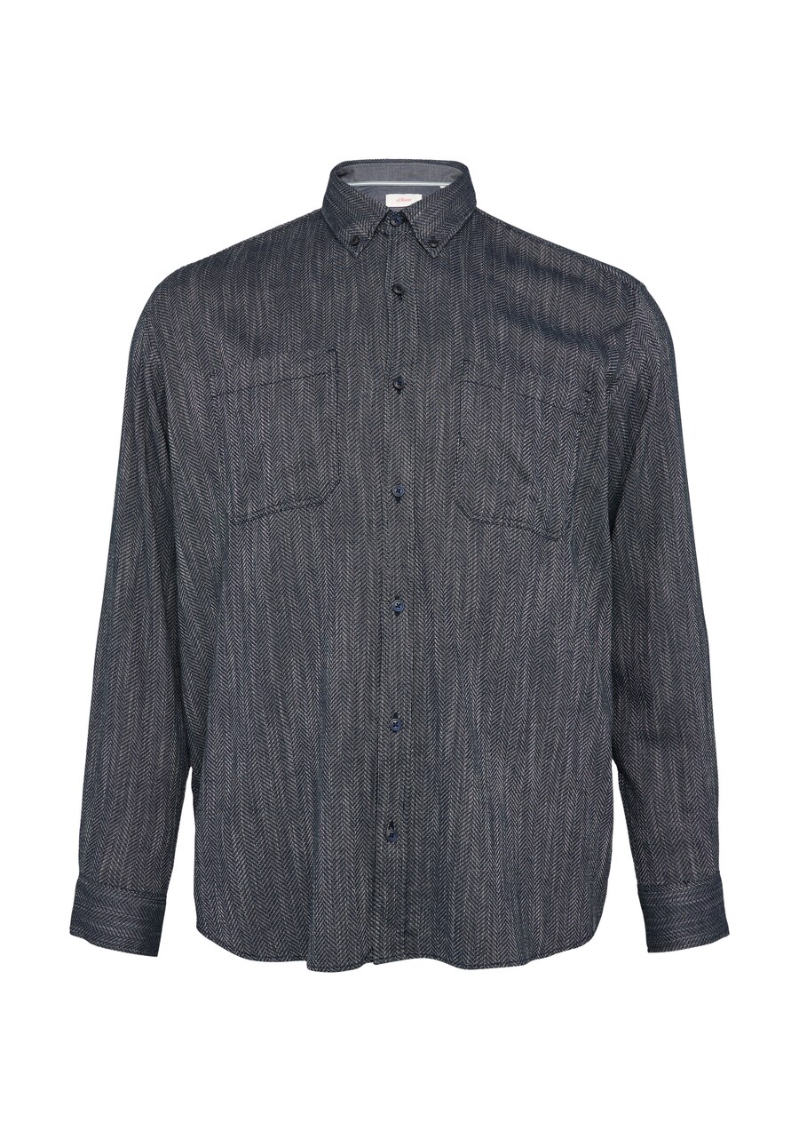 

Рубашка на пуговицах классического кроя s.Oliver, Navy