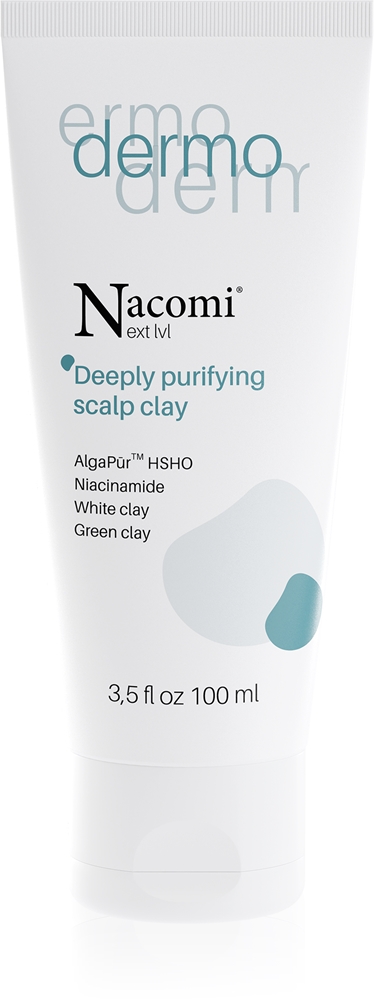 

Глиняная маска для глубокого очищения кожи головы нового уровня Nacomi, 100 мл