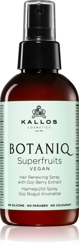 

Восстанавливающий спрей Botaniq superfruits с растительным экстрактом Kallos, 150 мл
