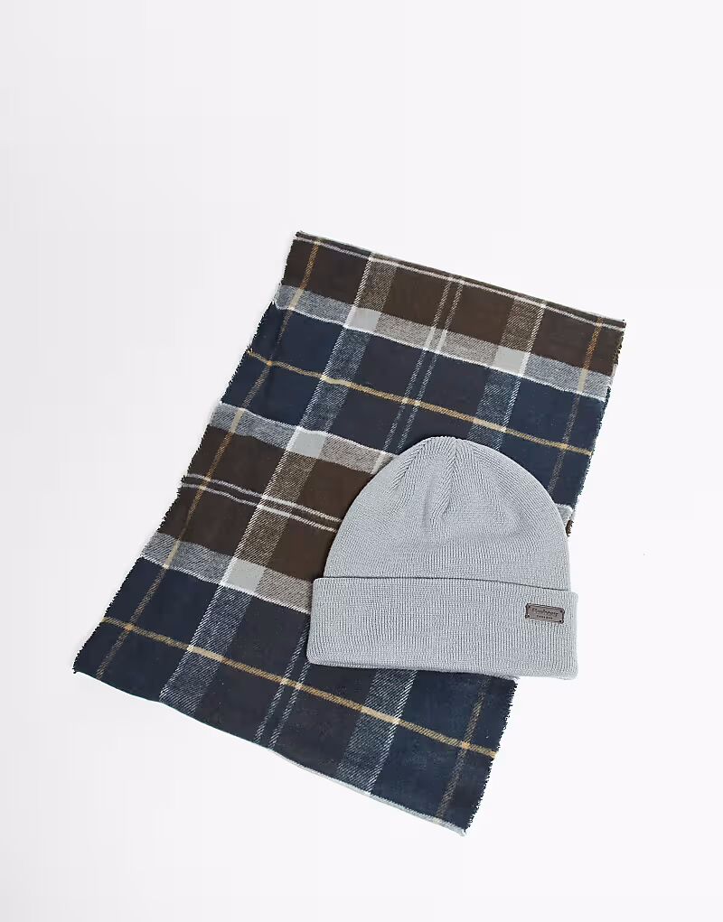 

Подарочный набор из шапочки и шарфа Swinton в цвете «полночный дуб» Barbour