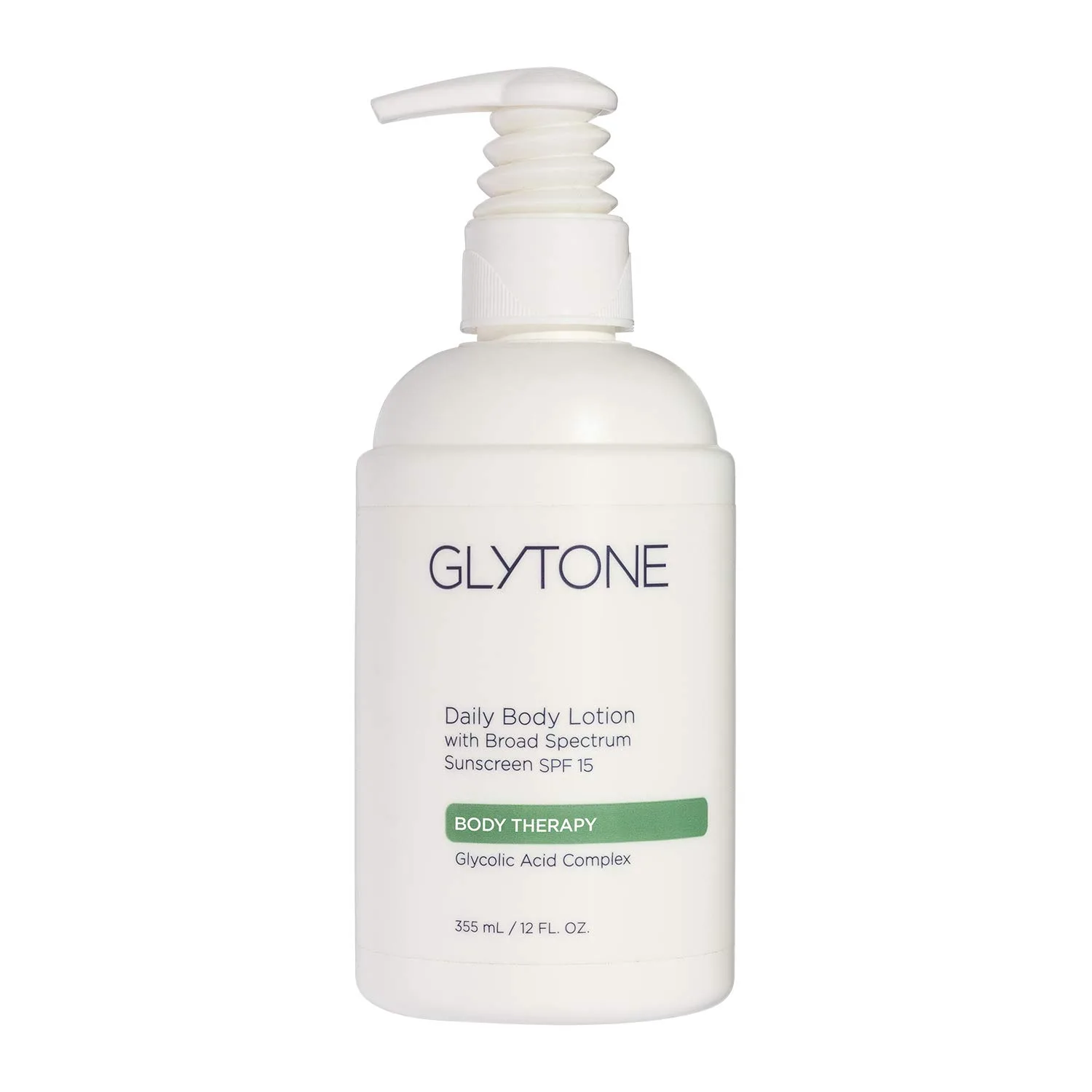 Glytone Daily Body Lotion с SPF 15, увлажняющий крем для тела с солнцезащитным фильтром широкого спектра, с гликолевой кислотой и маслом ши, для чувствительной кожи, 340 г