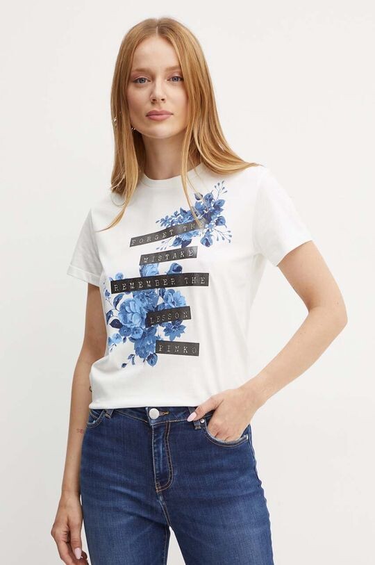 

Хлопковая футболка Pinko, белый