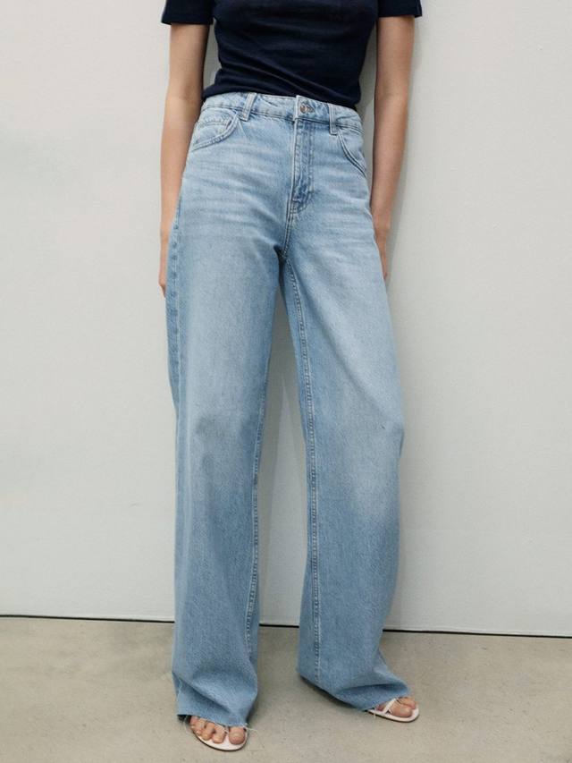 

Джинсы Danila с высокой талией и широкими штанинами Mango, Open Blue