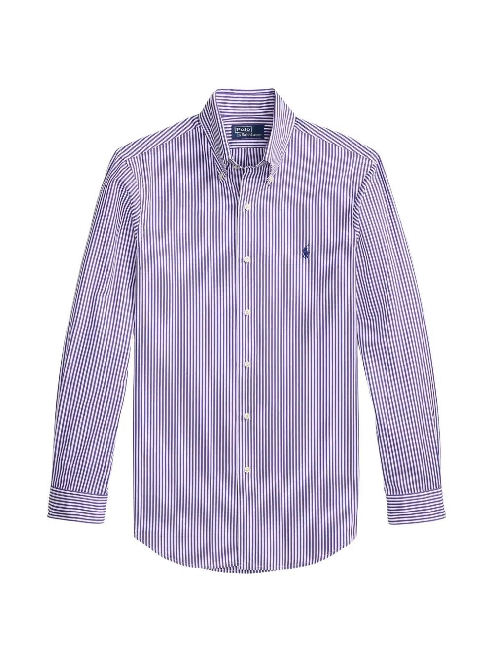 Полосатая хлопковая рубашка POLO RALPH LAUREN, фиолетовый