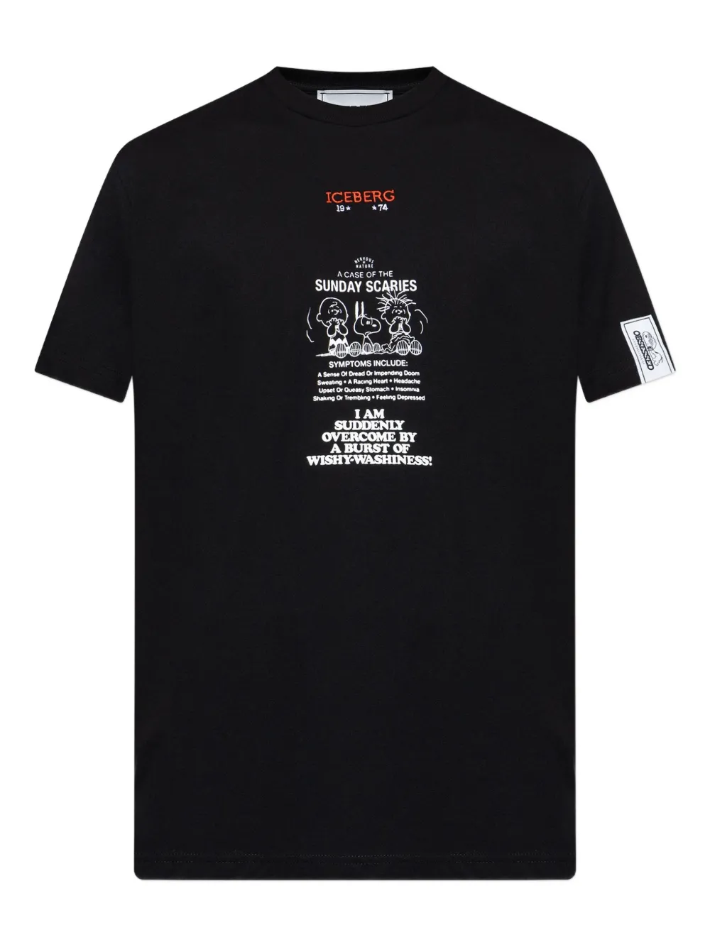 

Футболка с графическим принтом X PEANUTS Iceberg, черный