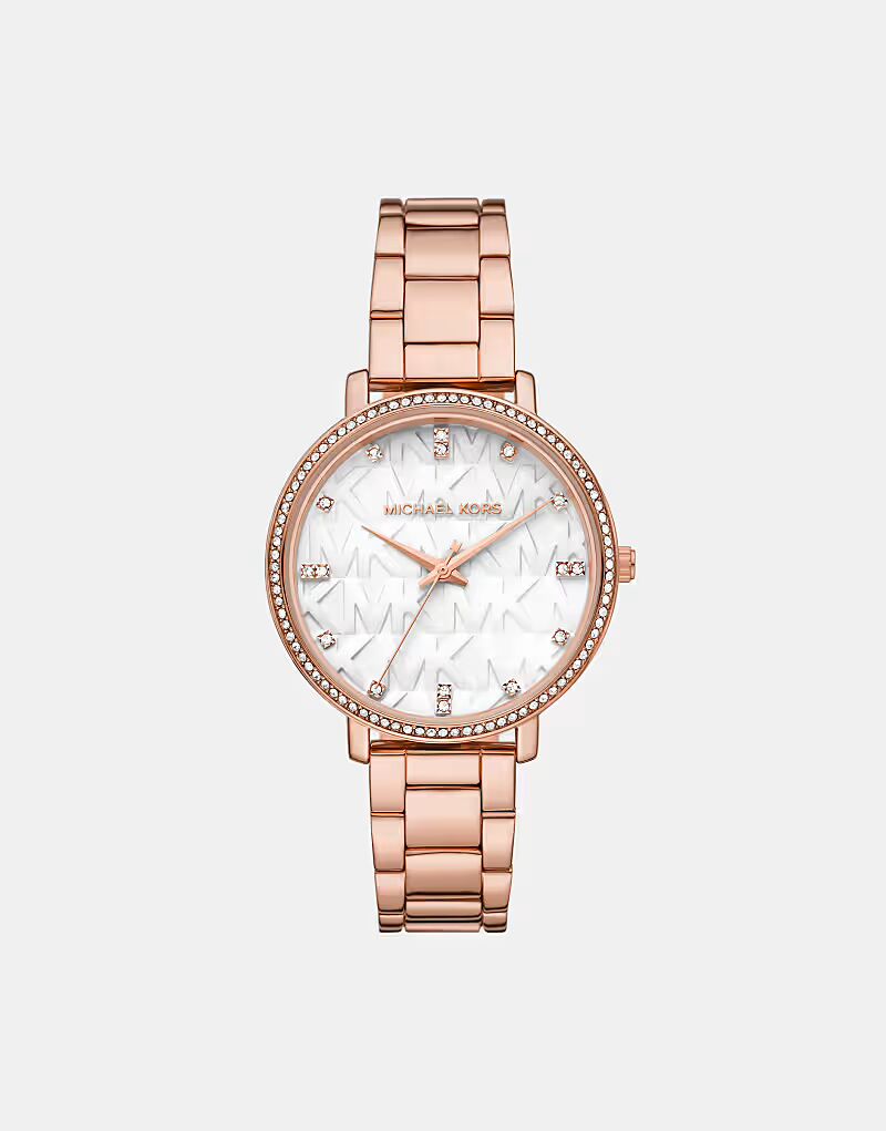 

Часы Michael Kors Pyper с тремя стрелками из сплава оттенка розового золота — ROSEGOLD