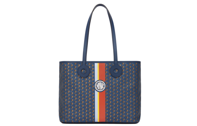 

Moynat Сумка через плечо из холста, женская, синяя, бронзовая