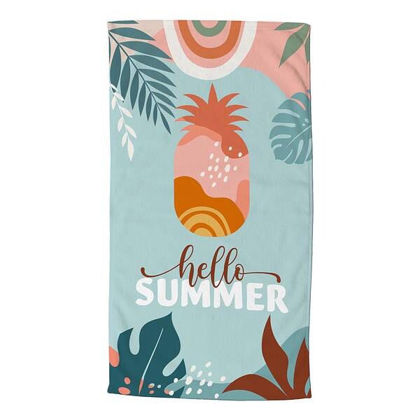 

Пляжное полотенце Good morning Hello Summer, 100x180x1 см, синий