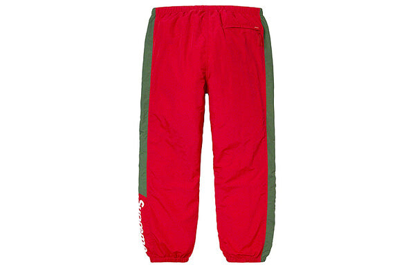 Брюки fw19 week 1 side logo track pant logo Supreme, красный — фото 2