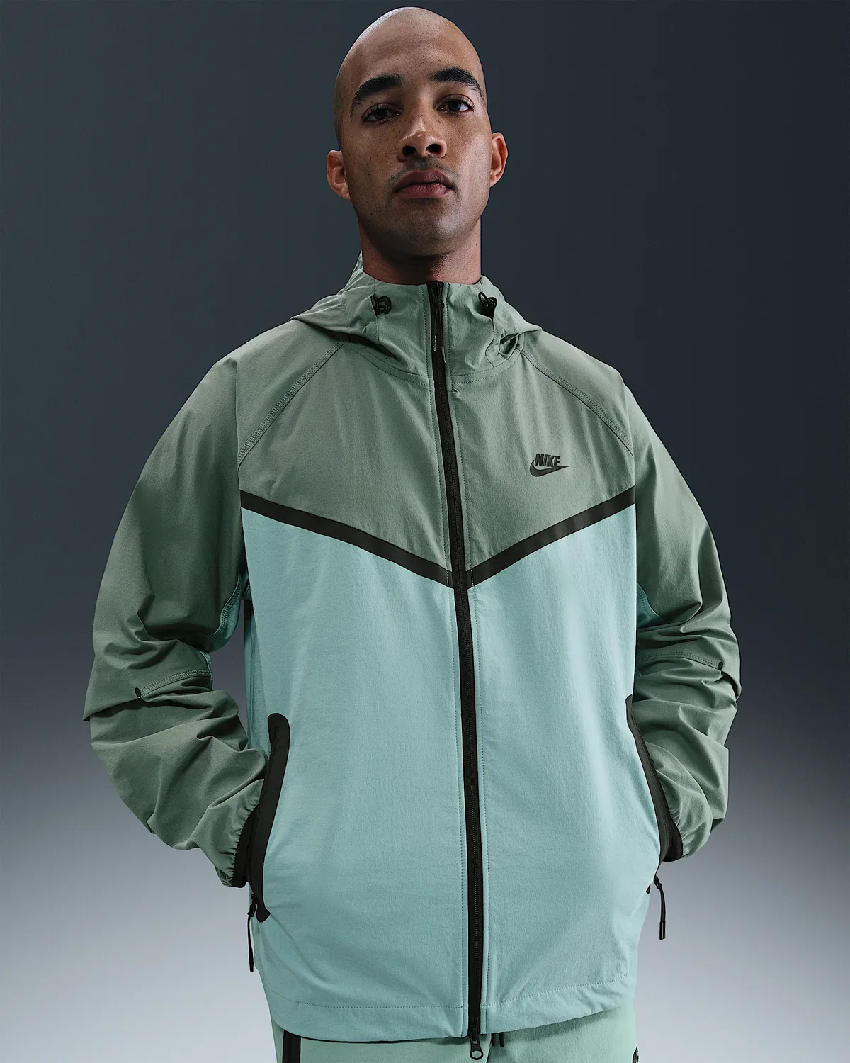 Мужская куртка Nike Tech Woven, Cannon/Clay Green/Black