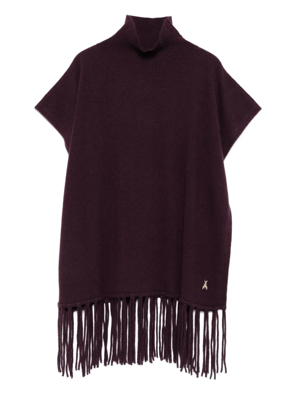 

Топ с воротником-стойкой и бахромой Patrizia Pepe, красный