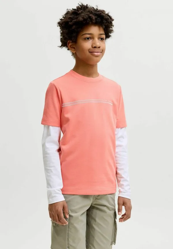 Футболка, футболка для подростков, футболка с принтом Jack & Jones Junior, Persimmon — фото 2