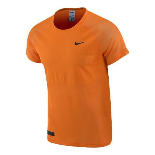 

Футболка dri fit adv run division techknit короткий рукав беговой топ Nike, оранжевый