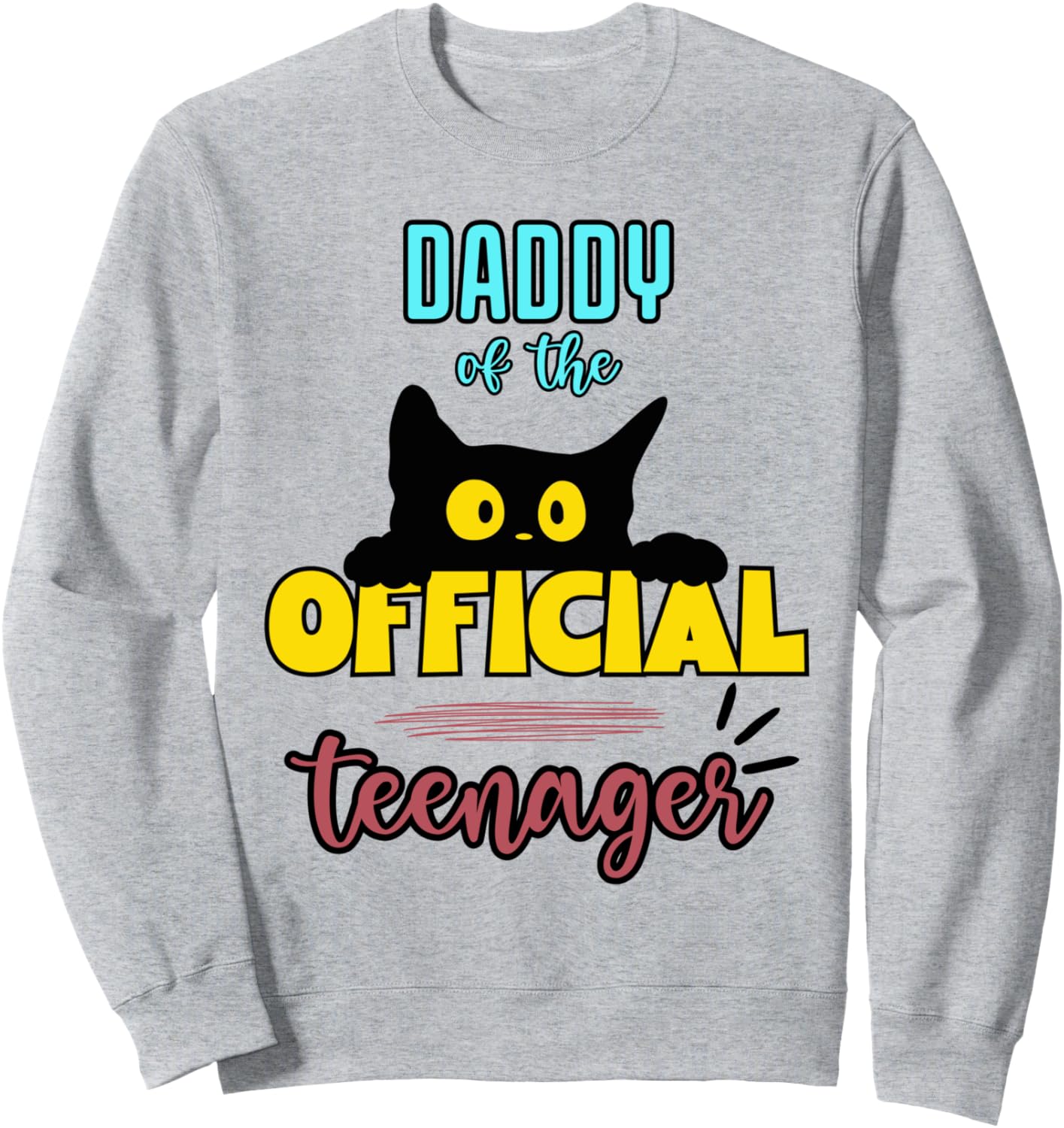 

Толстовка «Папа официальной вечеринки в честь 13-летия девочки-подростка» Family Look Cute Funny Cat Decorations Gifts, серый