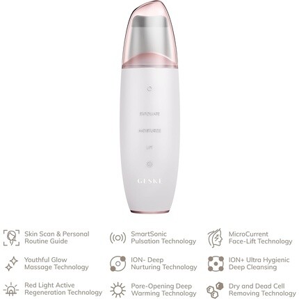 SmartAppGuided MicroCurrent Skin Scrubber & Blackhead Remover 9 в 1 Средства по уходу за кожей Очищение лица Антивозрастное очищение Профессиональная подтяжка лица Средство для удаления черных точек Starlight Geske — фото 2