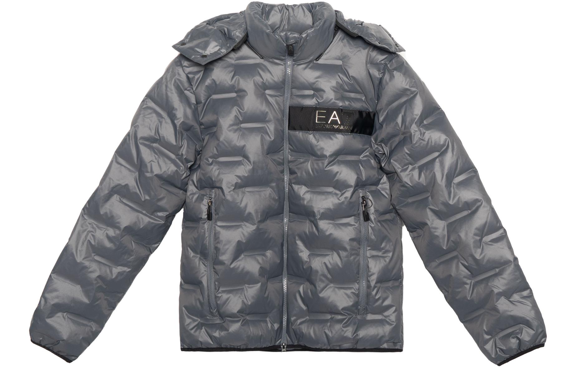 

EMPORIO ARMANI Пуховик EA7 мужской серый