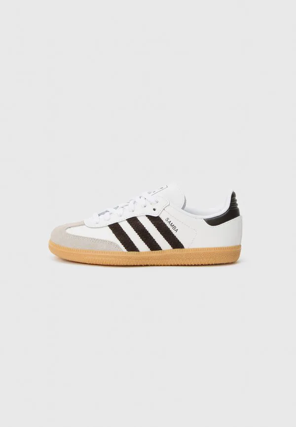 Коричневые кроссовки унисекс «самба» Adidas Originals, White/Aurora Coffee/Clear Granite