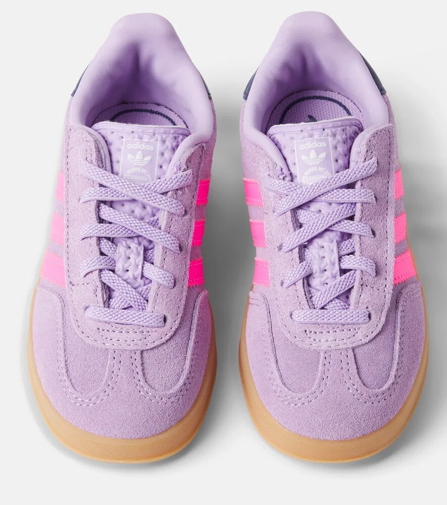 Замшевые кроссовки Gazelle Indoor Adidas Originals Kids, фиолетовый — фото 4